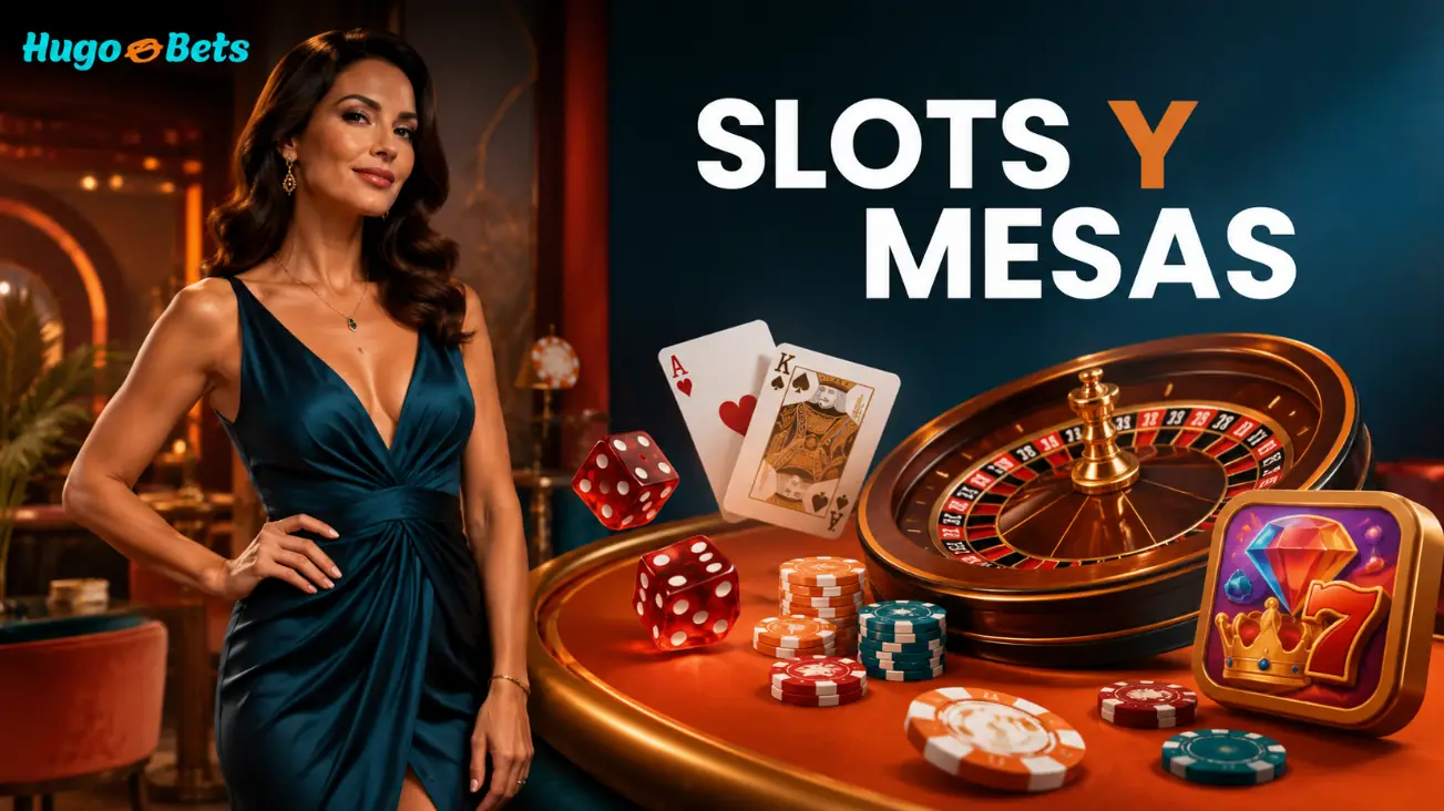 Slots y Mesas en Vivo de Hugo Bets Casino